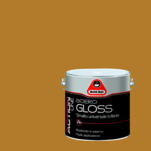 BOERO GLOSS – 0.5 Lt , 2 Lt – SMALTO UNIVERSALE BRILLANTE AL SOLVENTE Marrone castagna